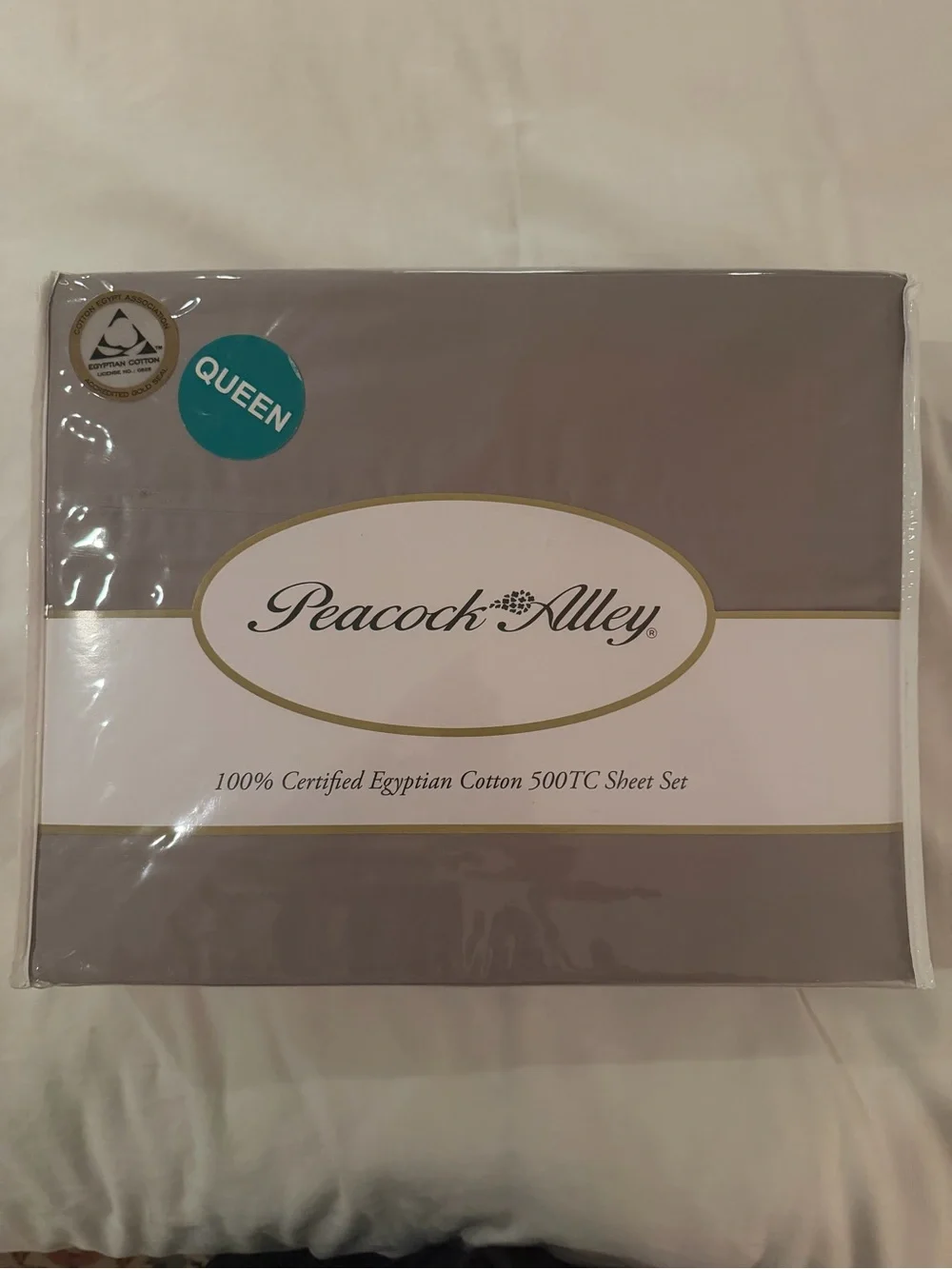 Peacock Alley Queen Sheet Set in Gray - 500TC Egyptian Cotton